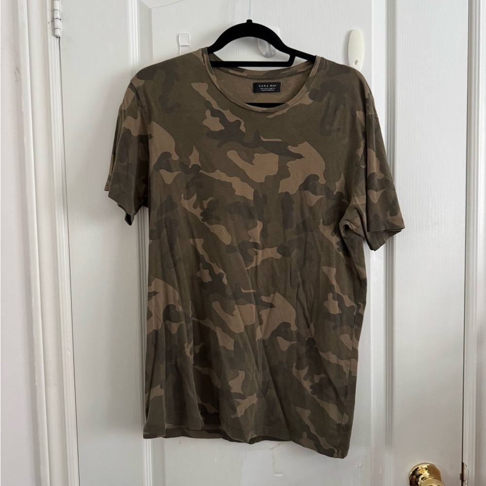 Zara Camouflage Short Sleeve Tee